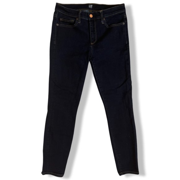 GAP True Skinny Dark Wash High Rise Stretch Jeans - Picture 1 of 7